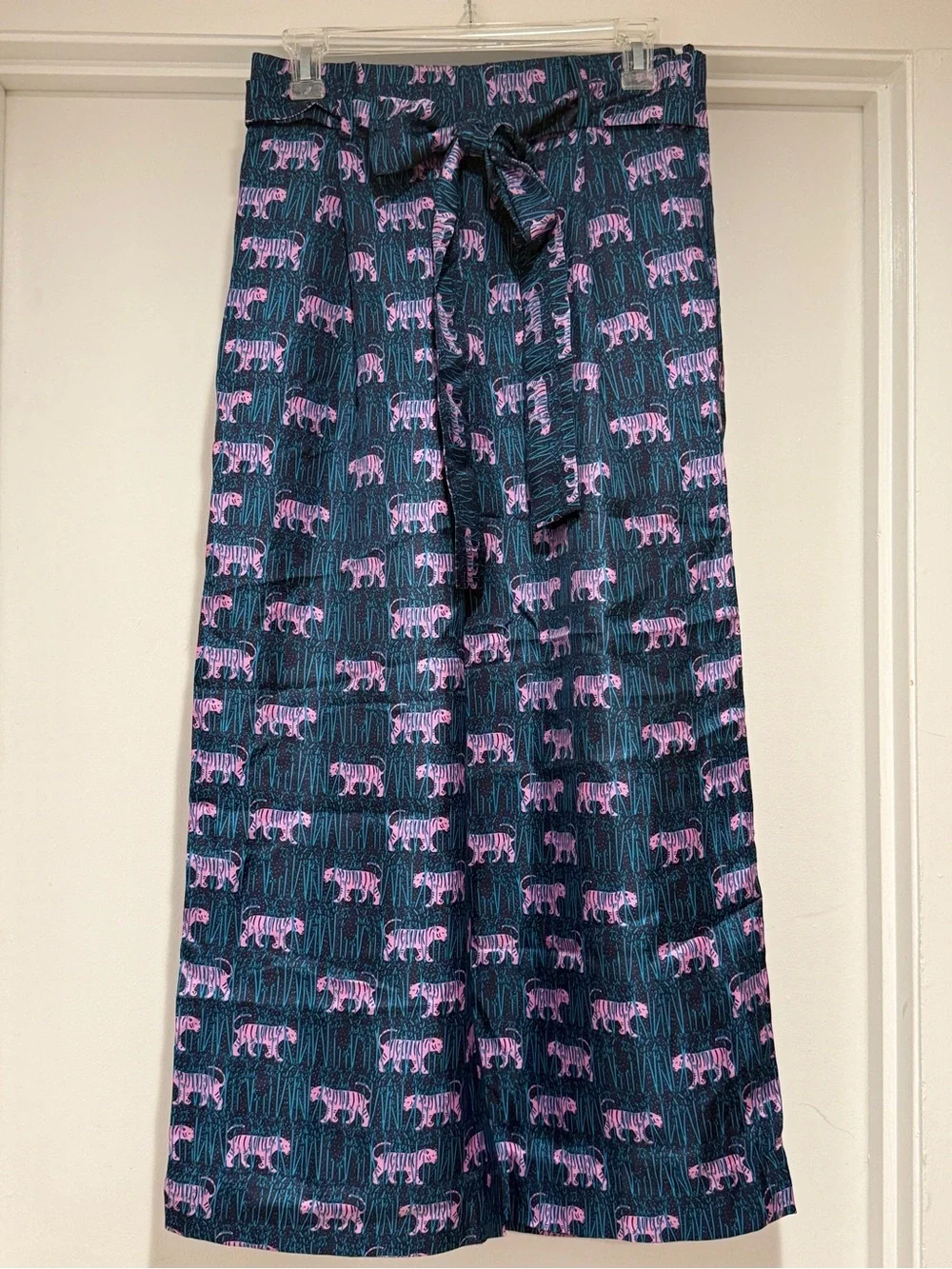 J.Crew Women's Silk Wide Leg Pant in Jungle Tiger Print